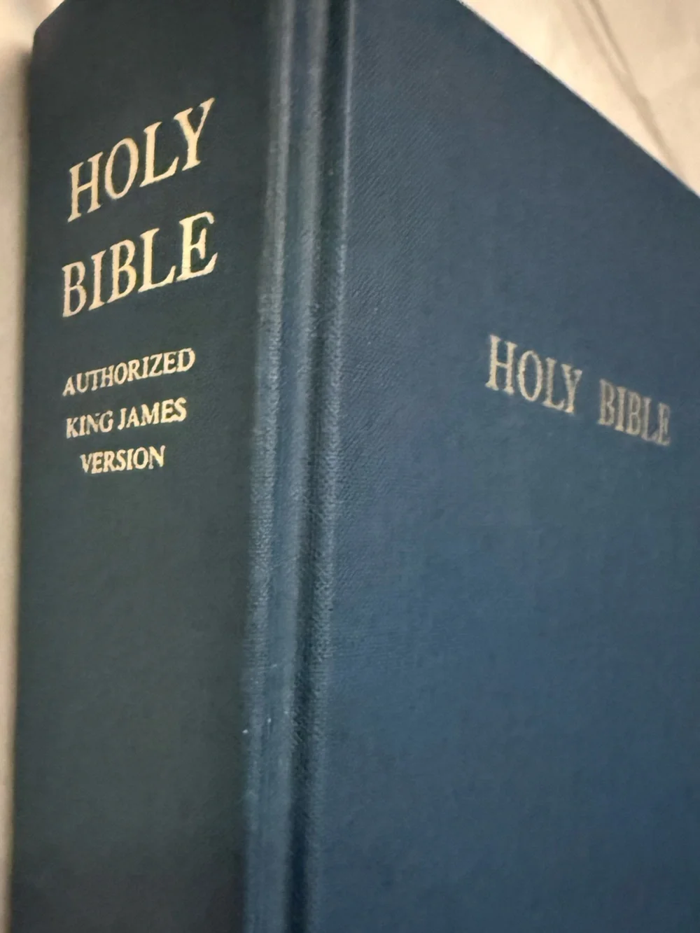 Vintage Holy Bible  - Navy Blue with Gold Foil
